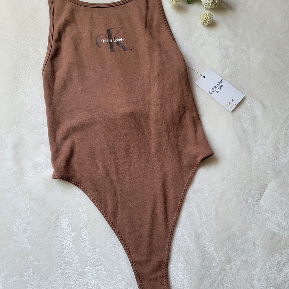 Calvin Klein Jeans Brown Bodysuit